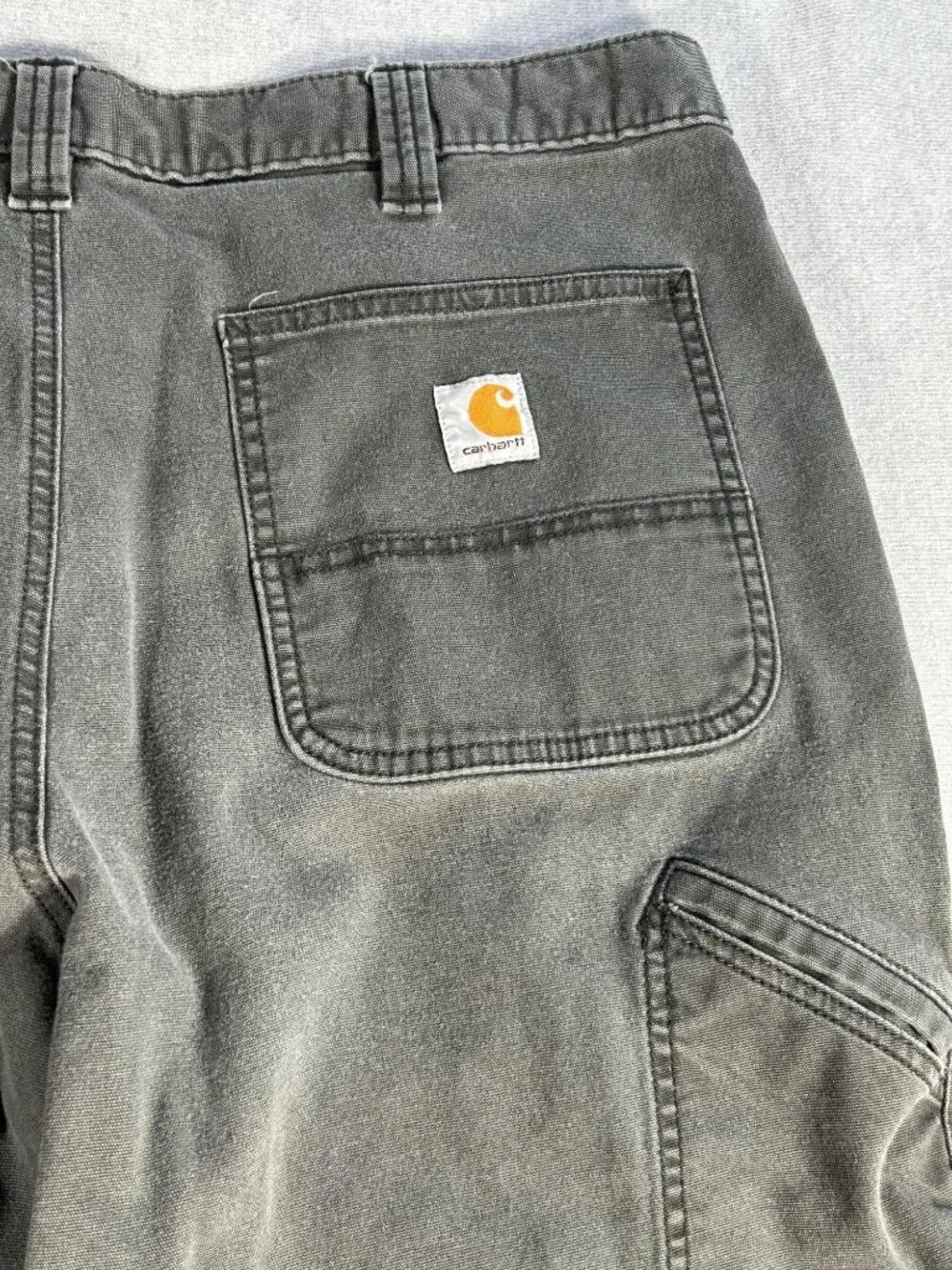 Carhartt Relaxed Fit Dark Gray Work Pants Men's 38x30 (Fits 37x27) Rugged Flex